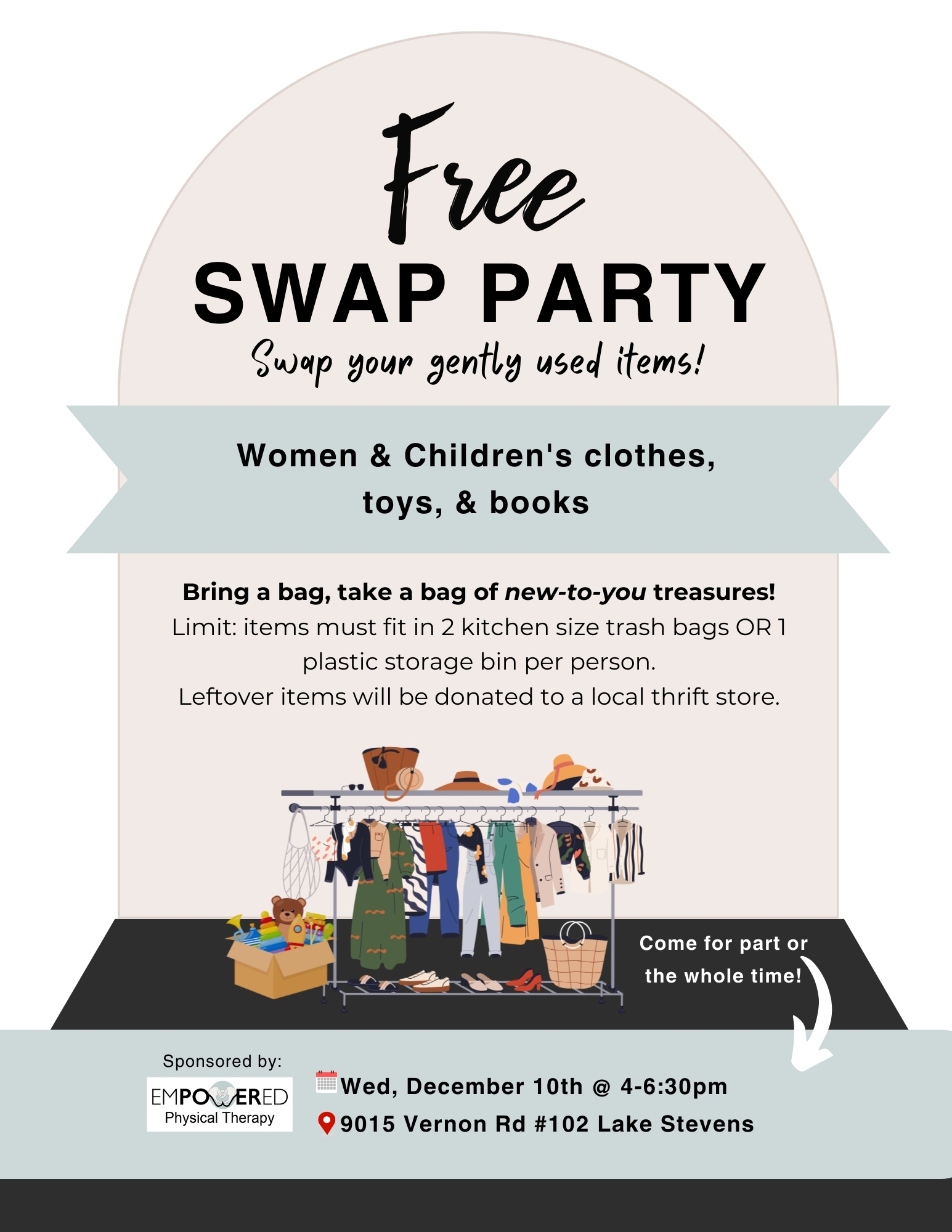 Free women's and children's clothes